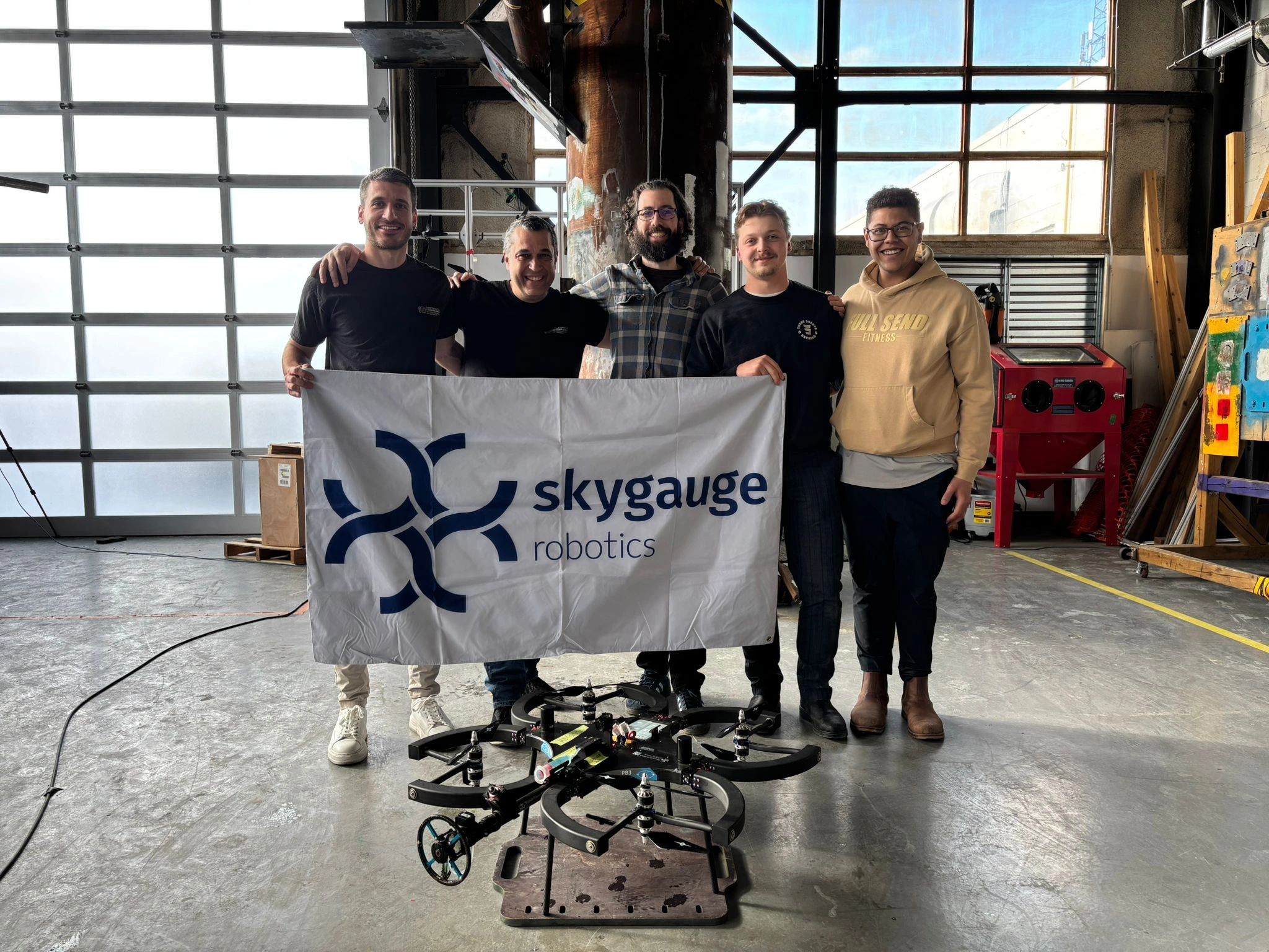 Skygauge robotics team and inspection drone
